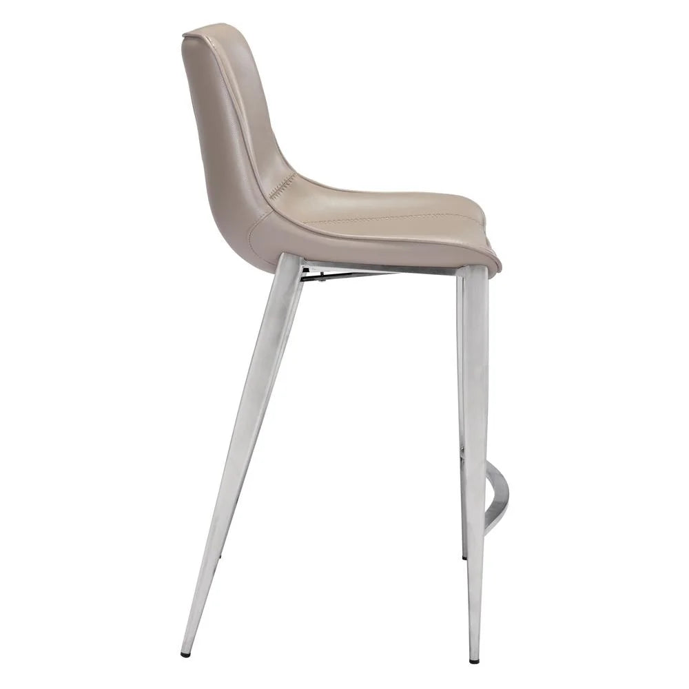 Gray Faux Leather Counter Chairs Z119
