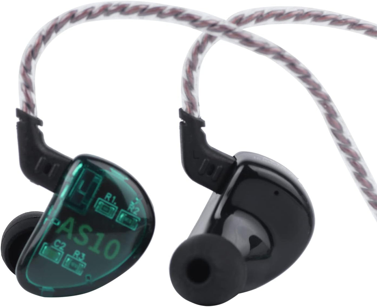 Black 5BA in-Ear Earphone with 0.75mm 2 pin Cable, Pack of 2 W41963