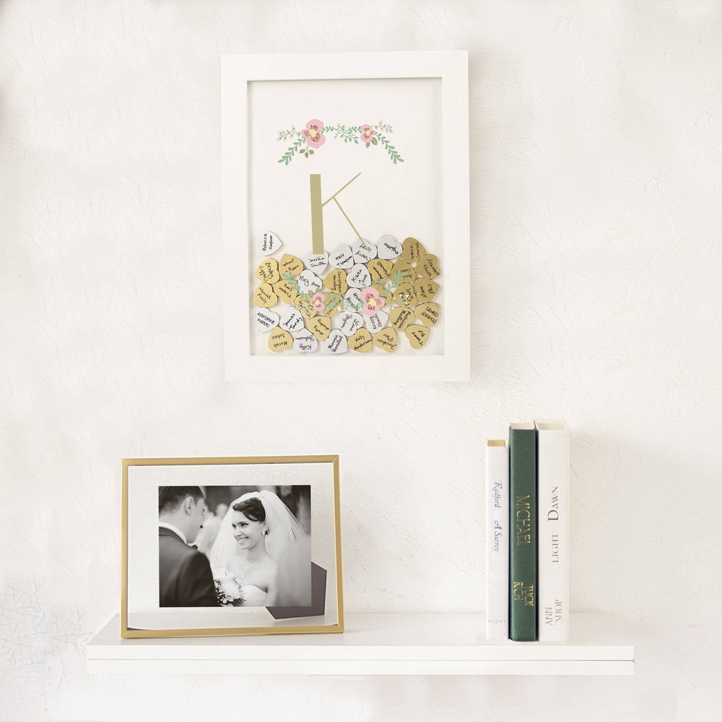 Floral Heart Drop Guestbook K818144