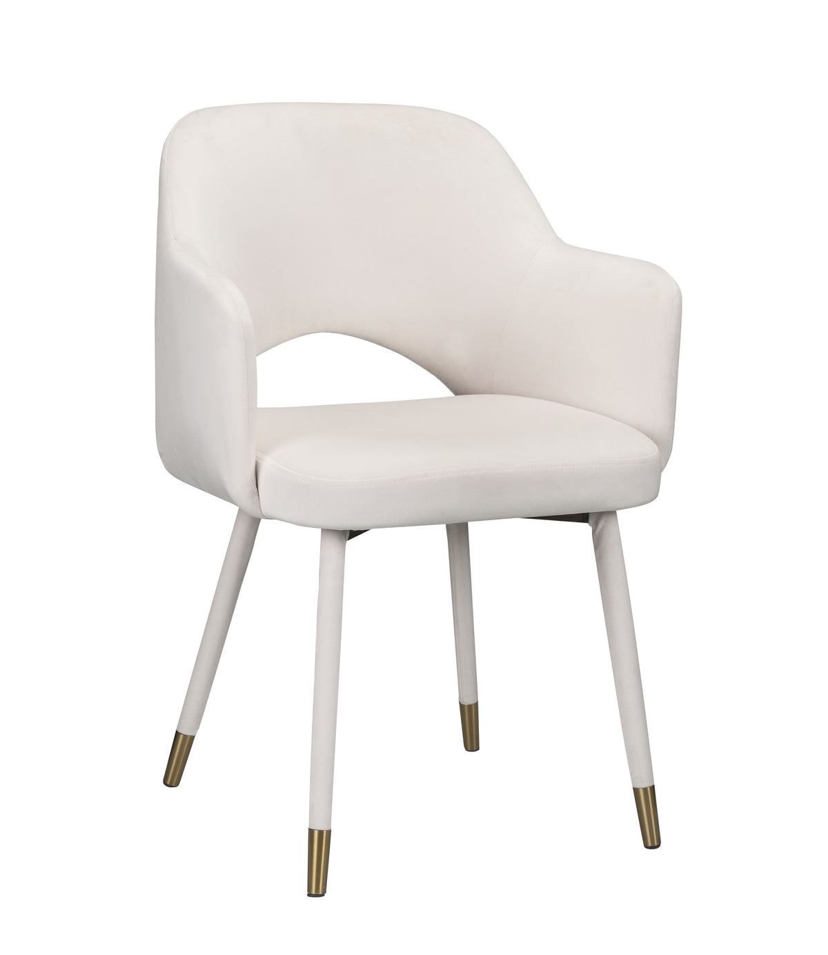 Cream Velvet Accent Chair Q4101