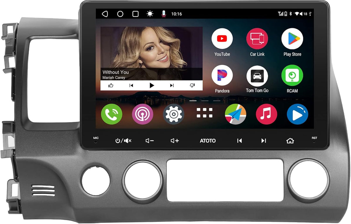 Android Double Din Car Stereo with Wireless CarPlay & Android Auto, 9inch IPS Display W68506