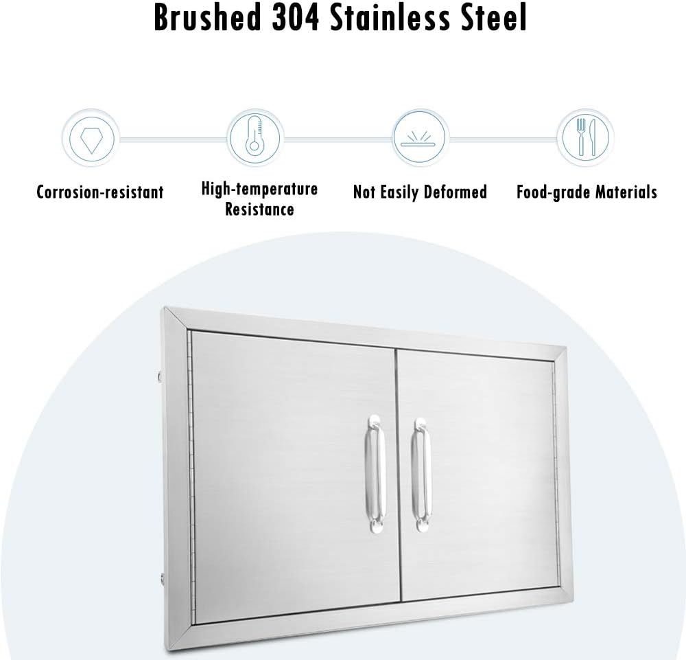 Stainless Steel Outdoor Kitchen Double Access Door C971