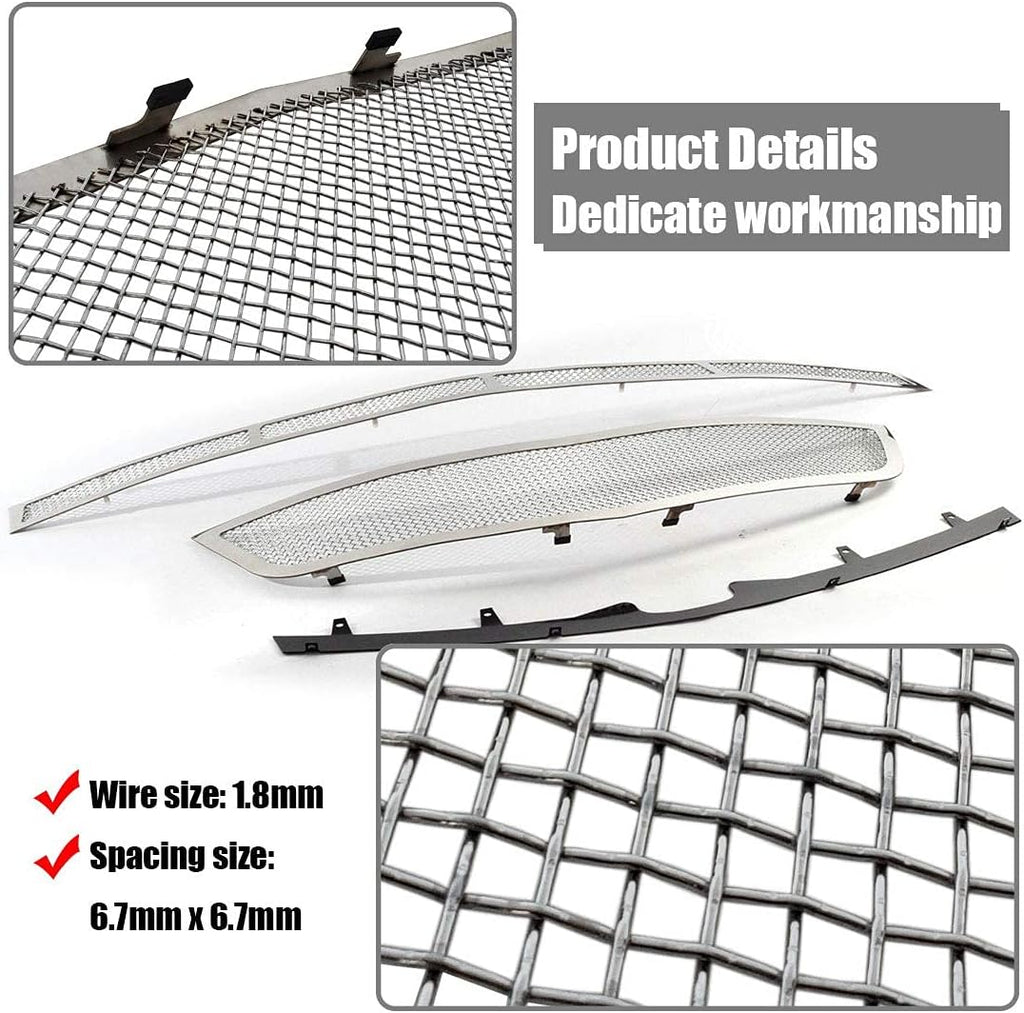 Chrome Stainless Steel Diamond Mesh Grille Insert X266
