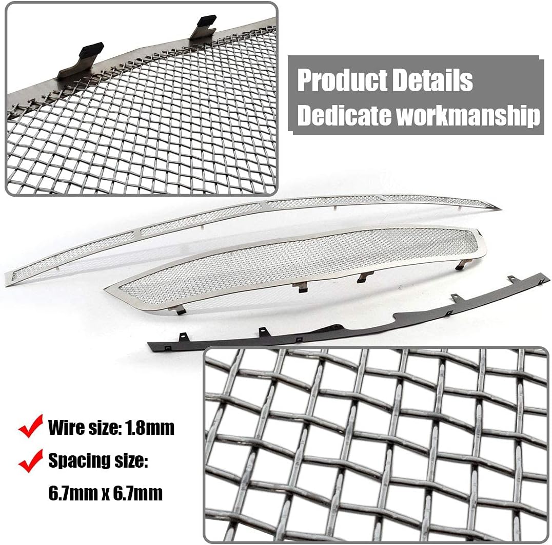 Chrome Stainless Steel Diamond Mesh Grille Insert X266