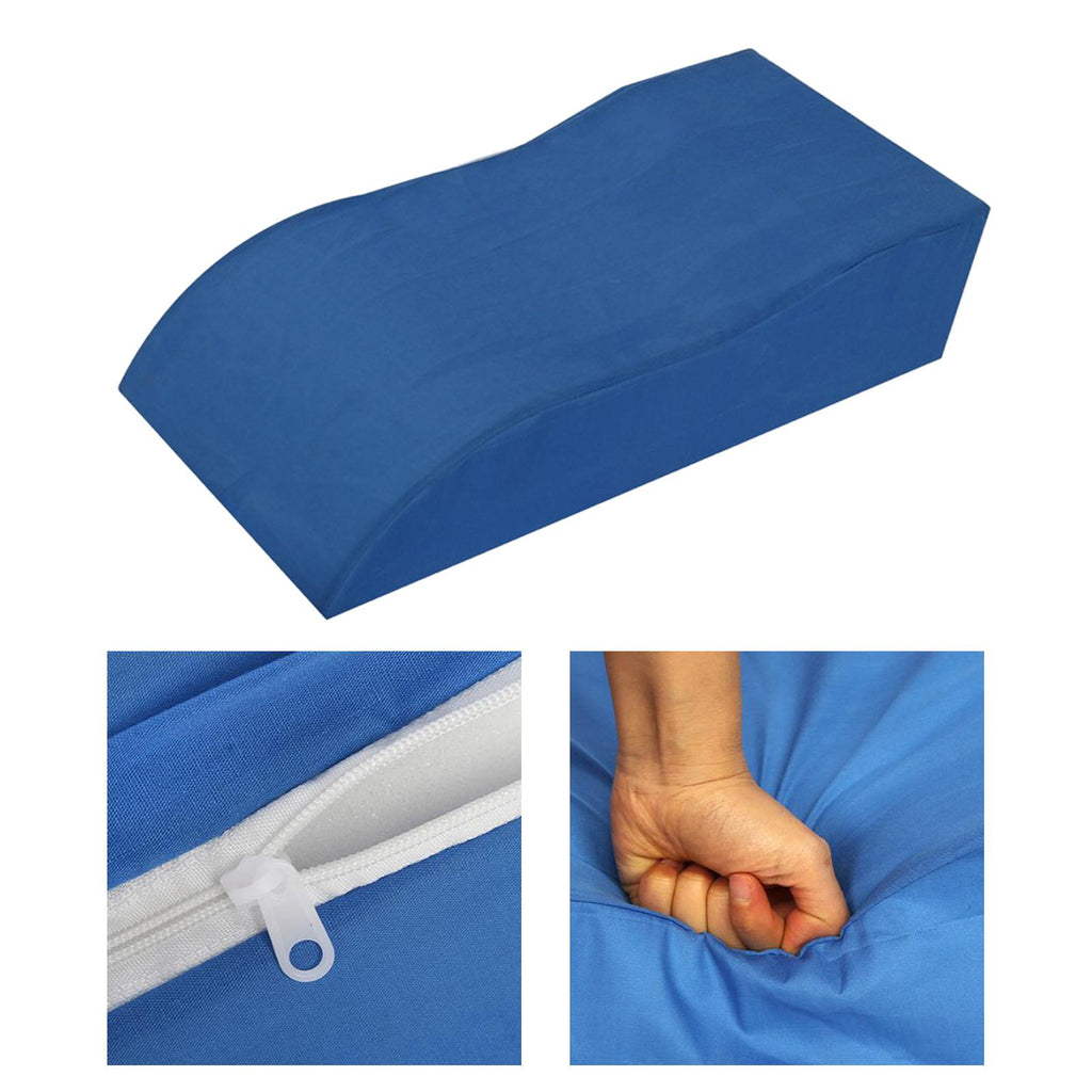 Blue Linen Curved Camping Pillow Y852