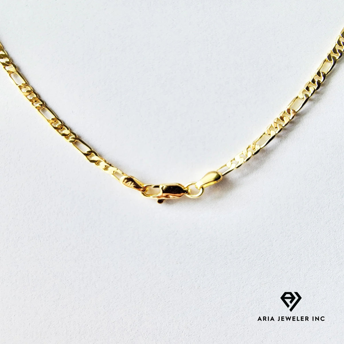 14k Gold Plated Horse Head Pendant Necklace with Figaro Chain G950153