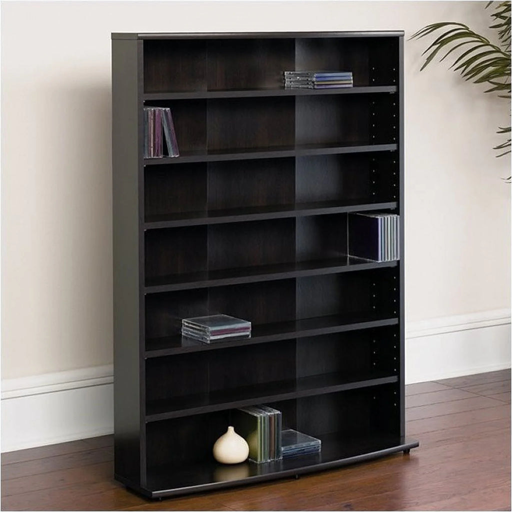 Multimedia Storage Rack in Cinnamon Cherry F14633