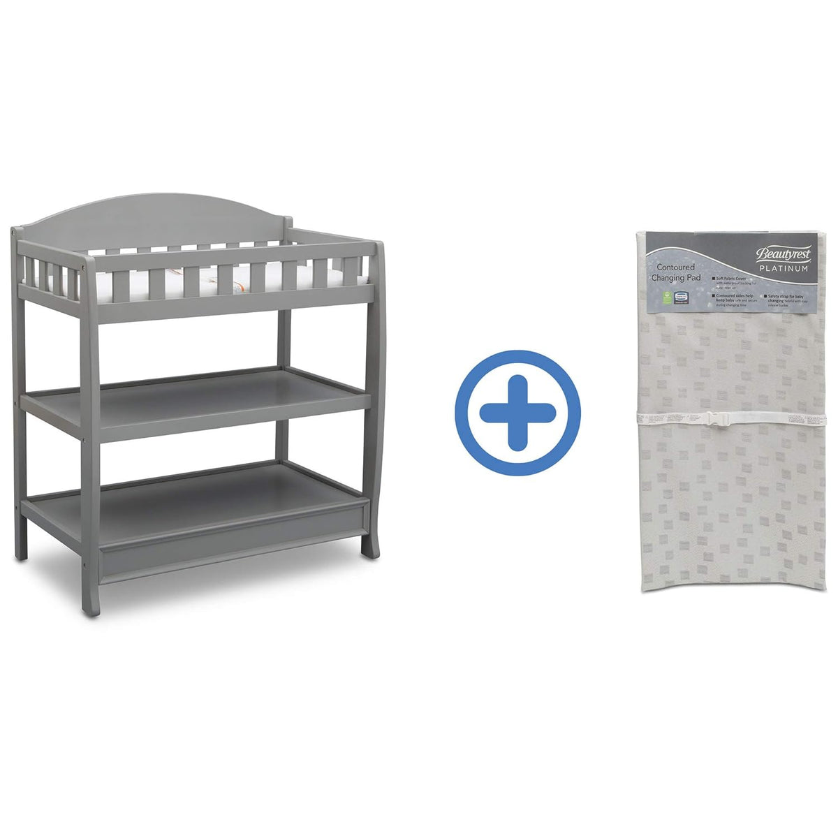 White Infant Changing Table with Pad F307173