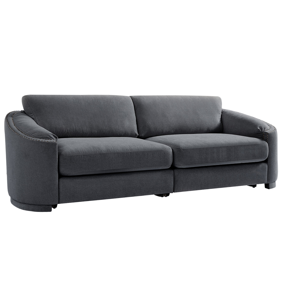 Gray 2 Seat Upholstery Loveseat Sofa Q5207