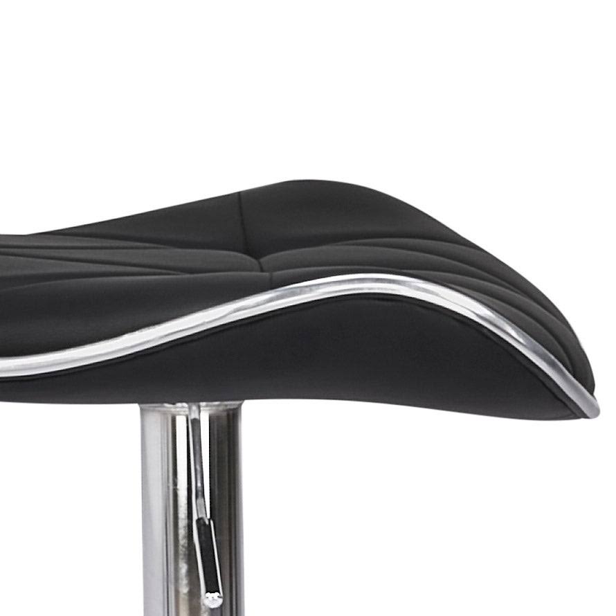 Faux Leather Adjustable Counter/Bar Stool Set of 2 White C37477