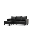 Contemporary Faux Leather Reversible Sectional S4715