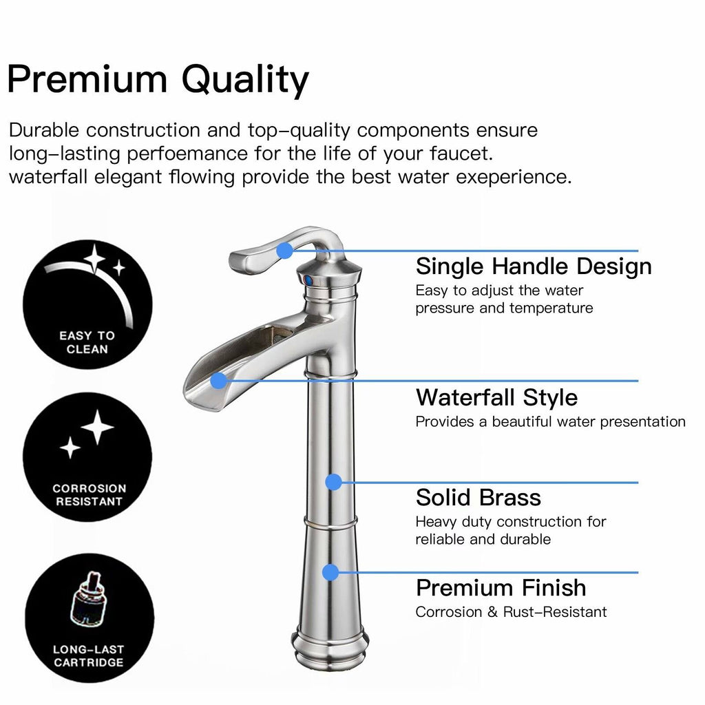 Oil Rubbed Bronze Vessel Sink Faucet with Pop Up Drain C355975