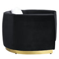 Black Velvet Curved Love Seat Sofa C486927