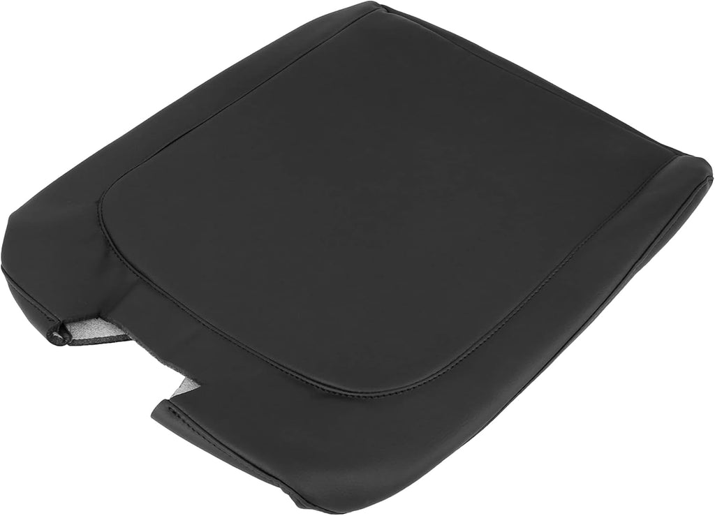 Black Microfiber Leather Center Console Lid Armrest Cover W542