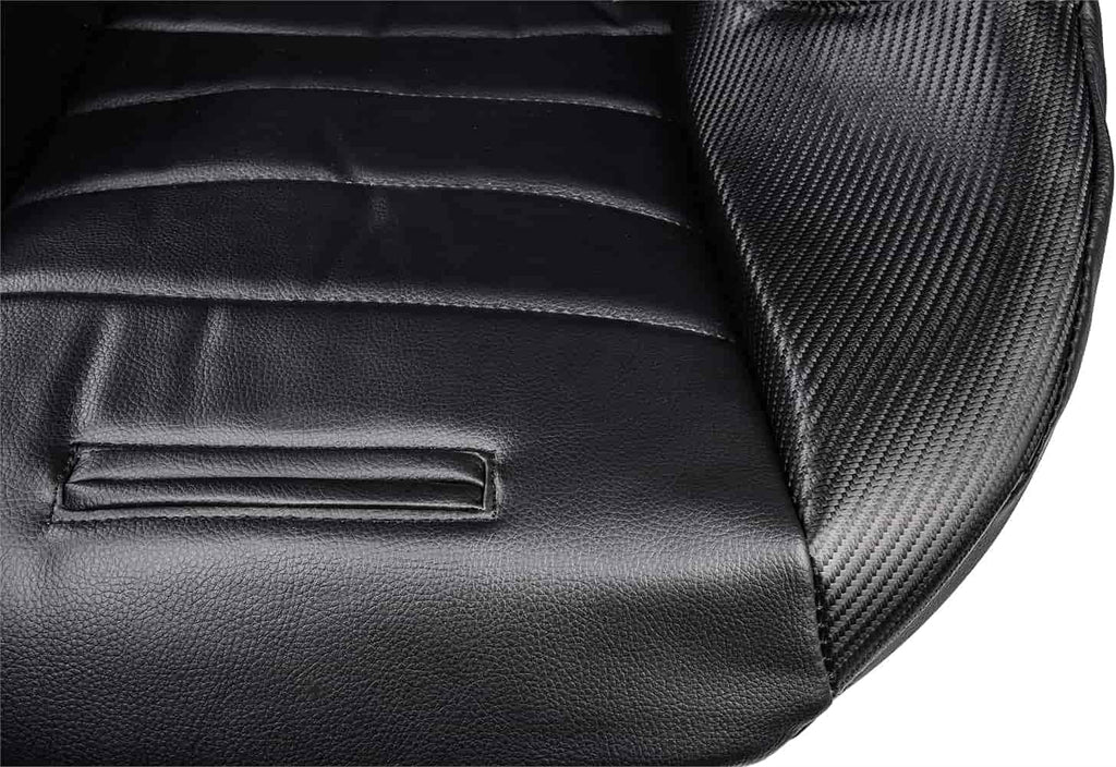 Black Faux Carbon Fiber Trim Seat Cover N547