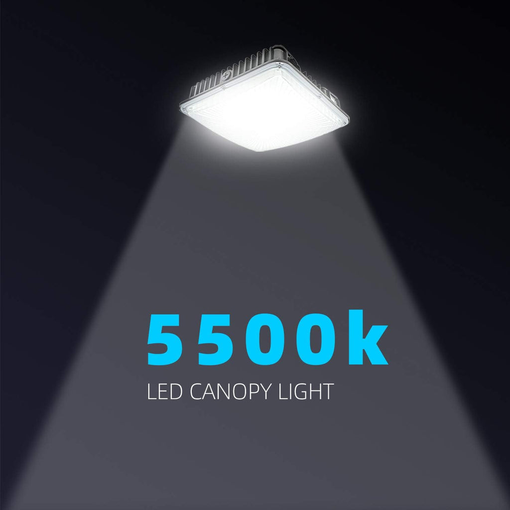 2 Pack 45W LED Canopy Lights, 9.5 x 9.5, 120V 277V G257