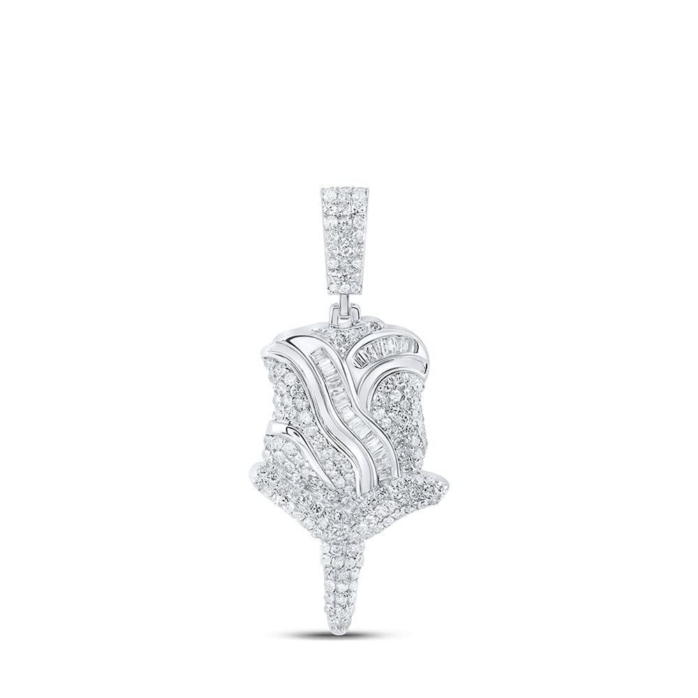 Round Diamond Rose Pendant M7417