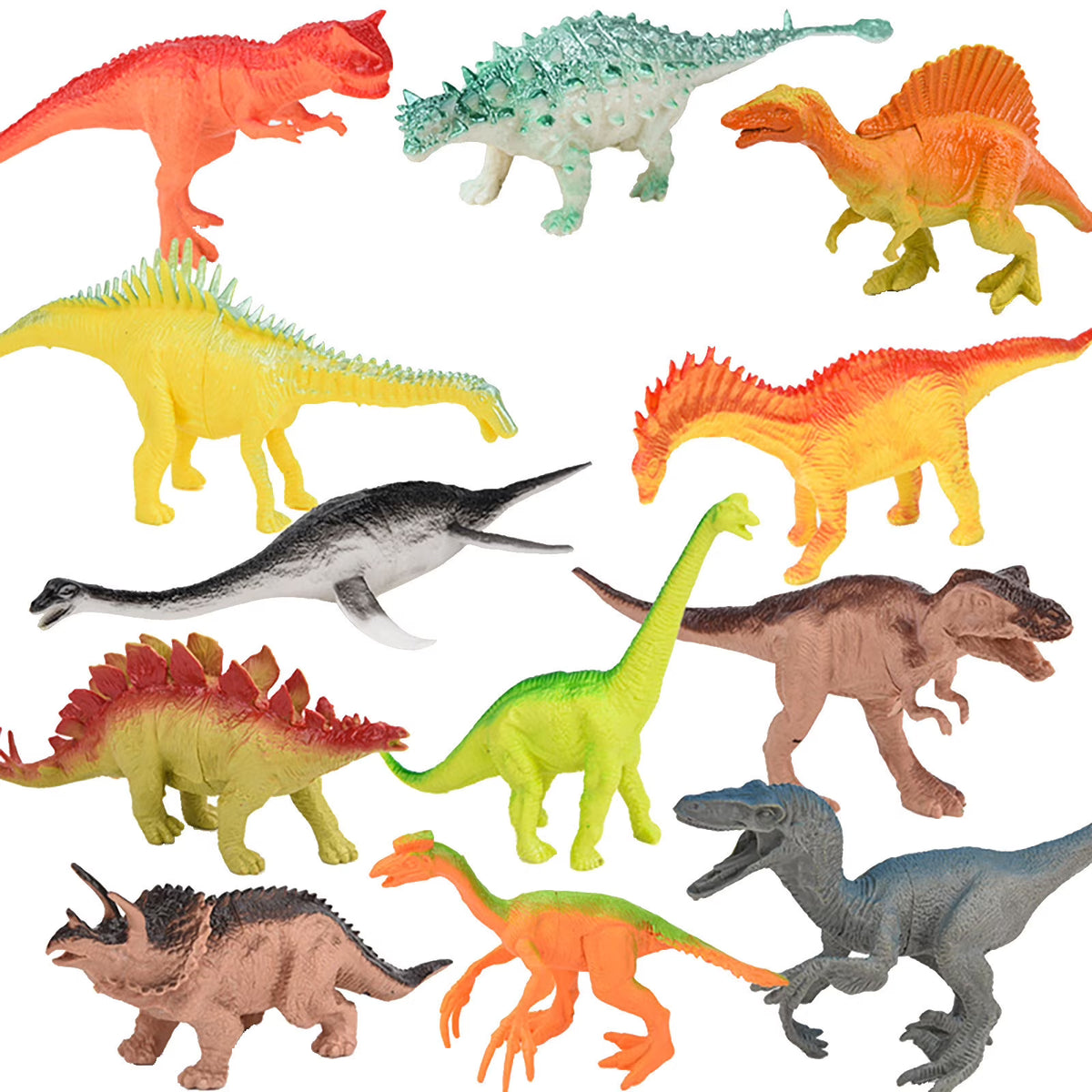 12Pcs Large Dinosaur Action Figures Toys T8983