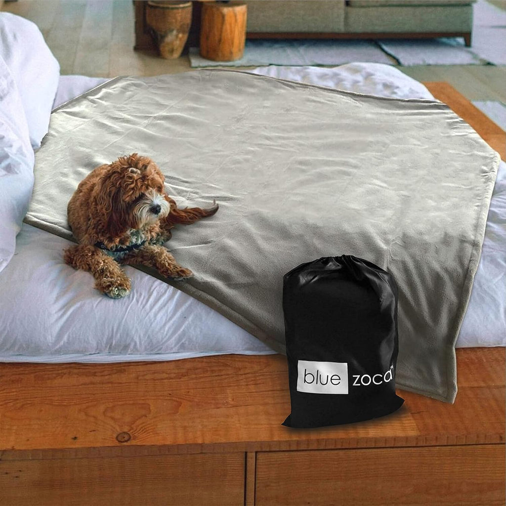Gray 3 Layer Reversible Pet Proof Throw Blanket R849