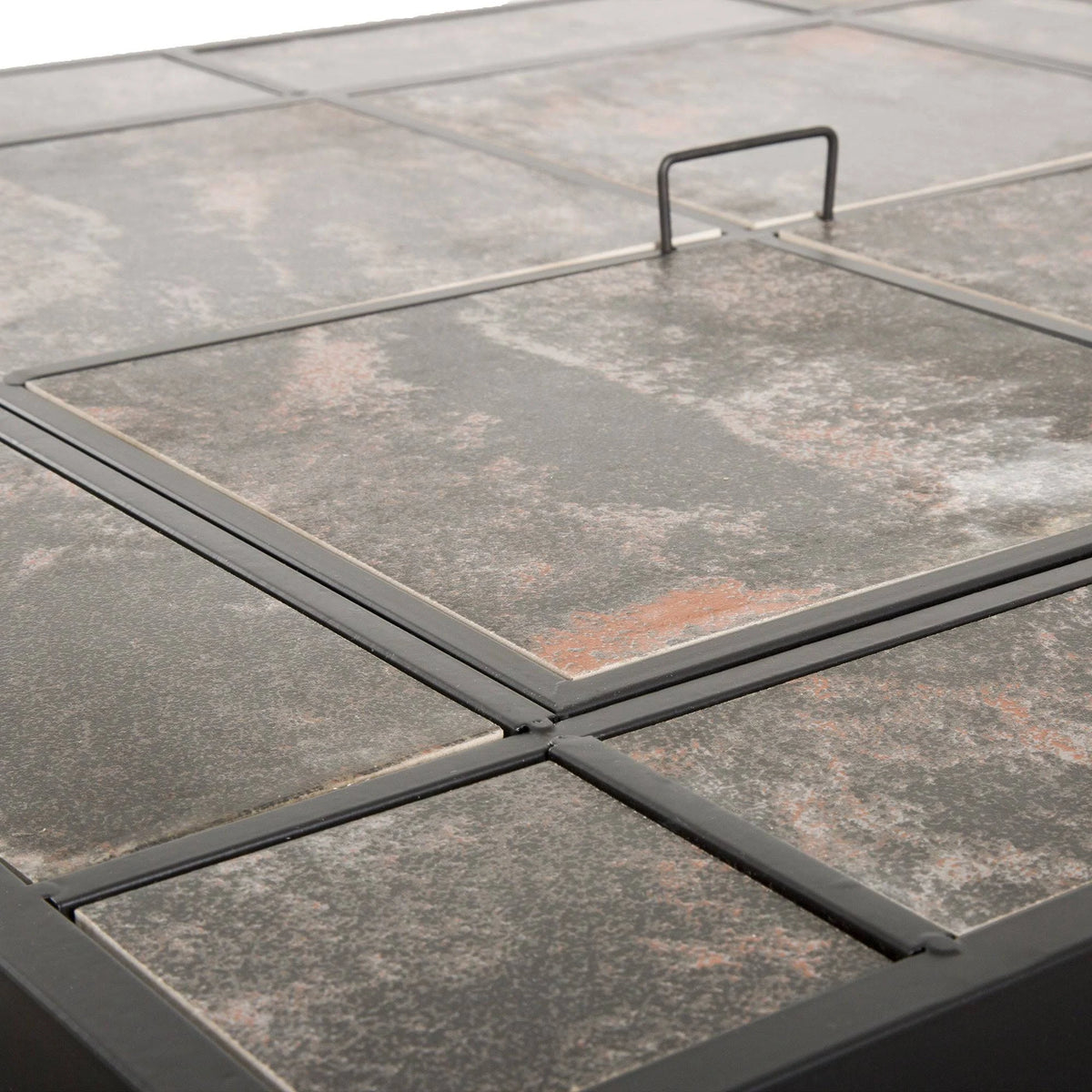 30 in Square Fire Pit Table with Cover D411