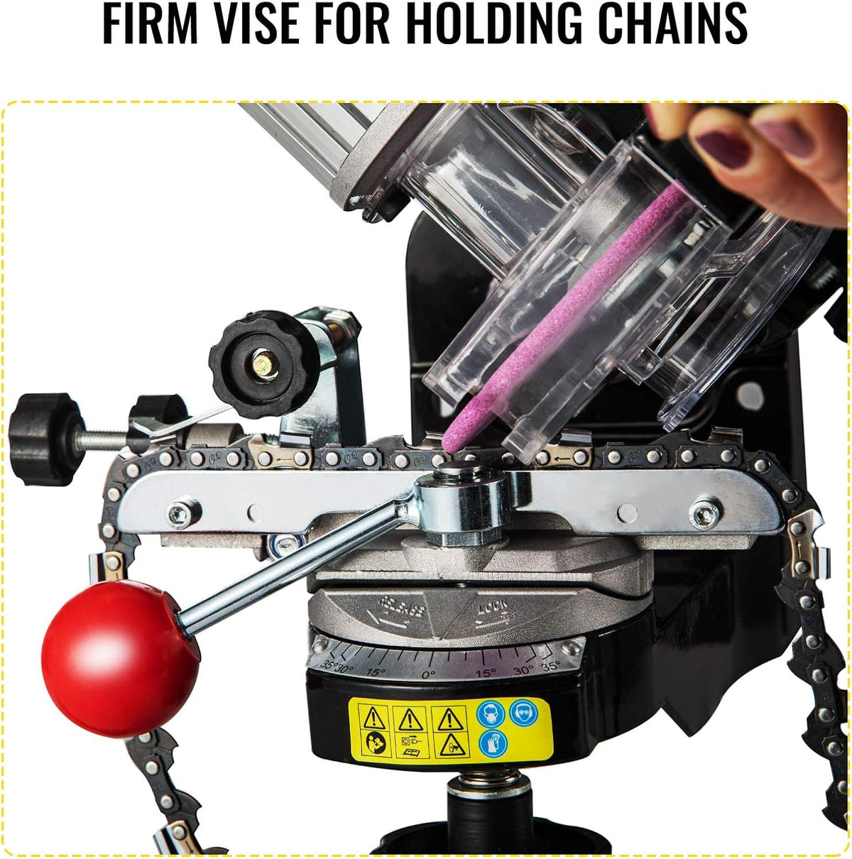 Chainsaw Sharpener 230W Multi-Angle Adjustable Chain Grinder 3000RPM Electric for 1/4" to 2/5" Chains Y59061