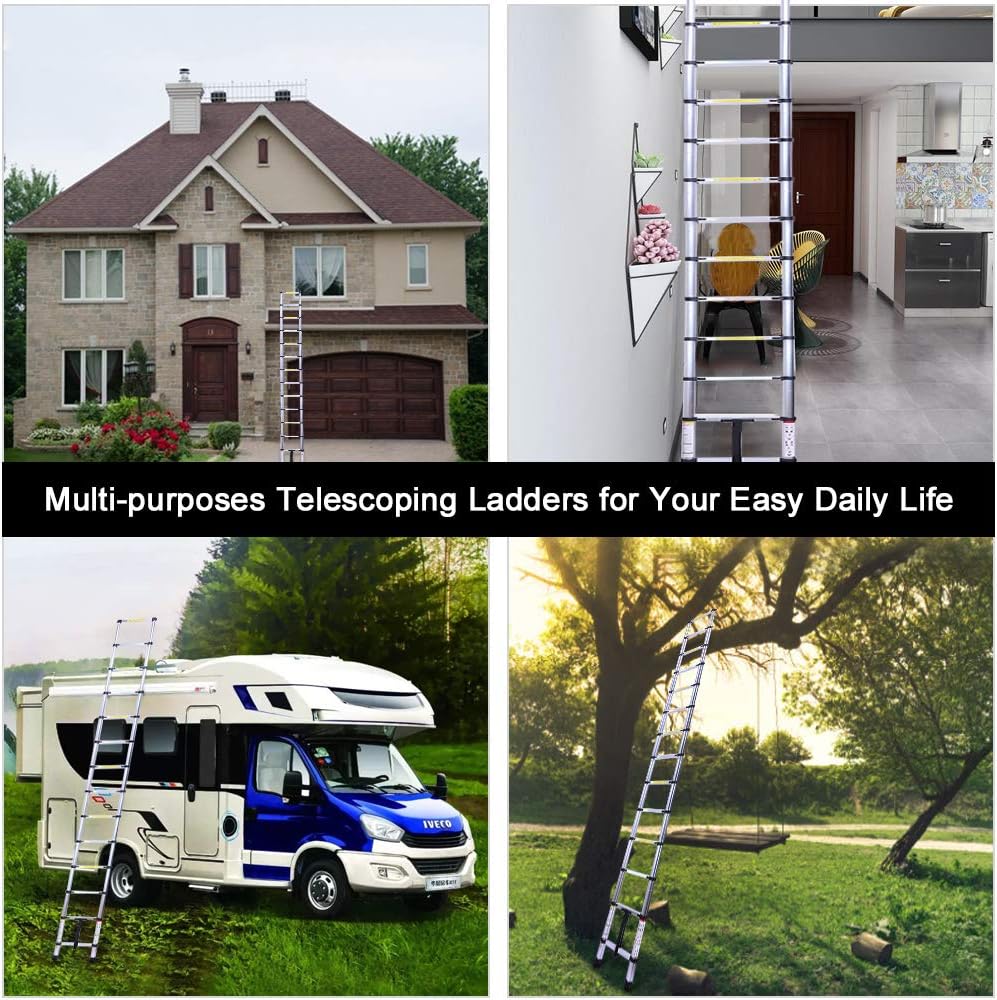 6.6FT Aluminum Telescoping Ladder W1555