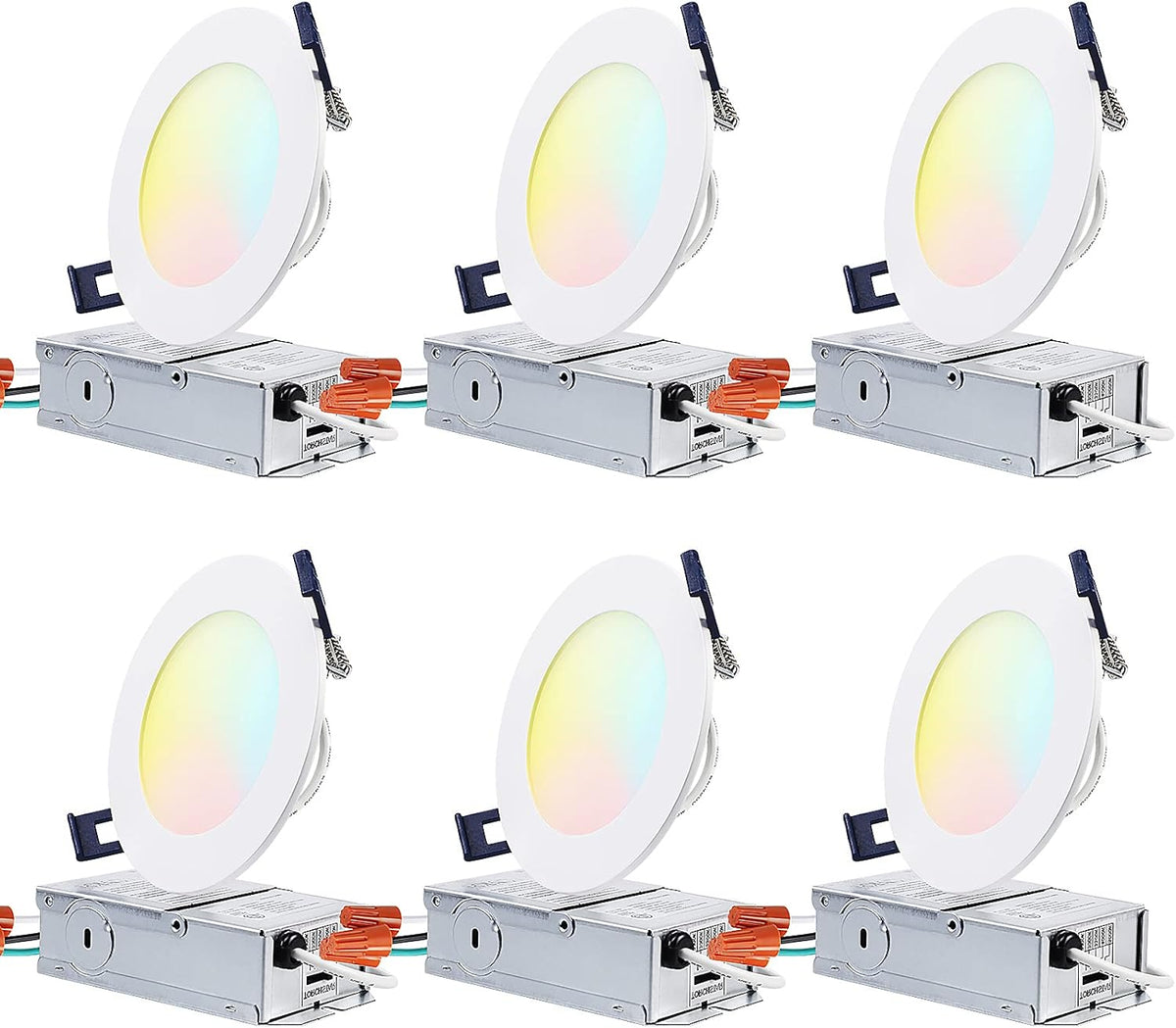 4 Inch 10.5W Ultra-Thin LED Recessed Light, Pack of 6 U817