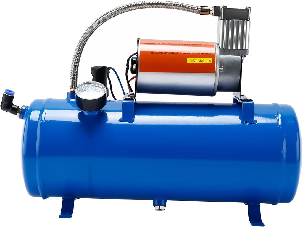 150DB Train Horns Kit with 120 PSI 12V Compressor and Gauge E361