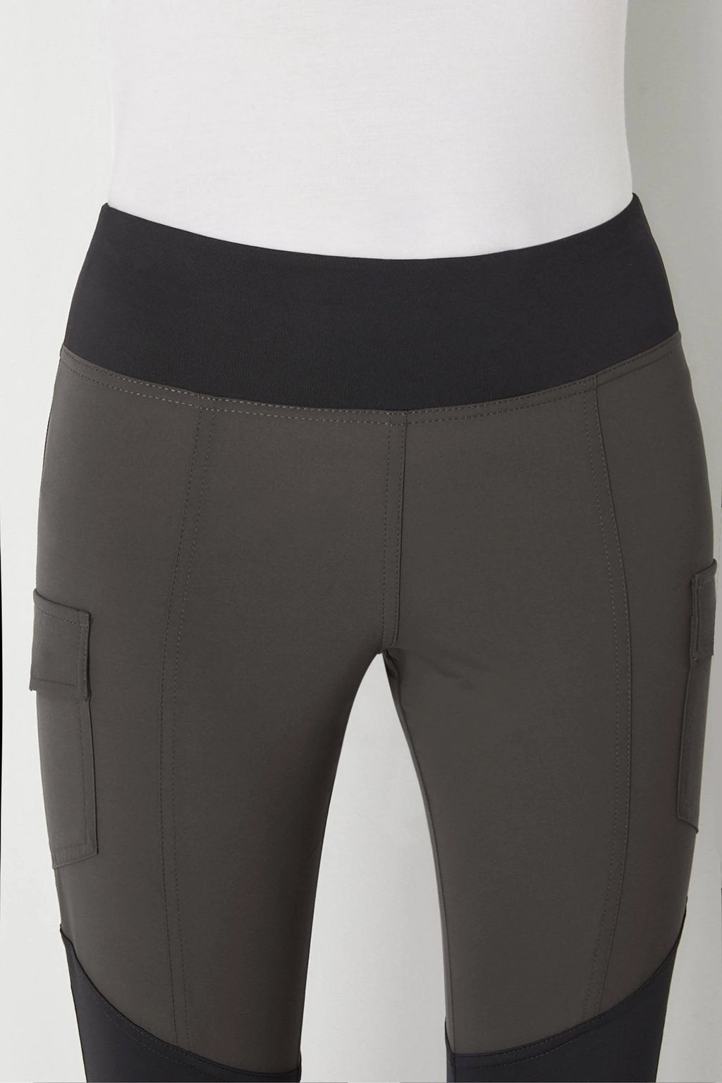 Contrast-Panel Legging Black B356516