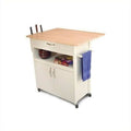 White Butcher Block Kitchen Cart H3998