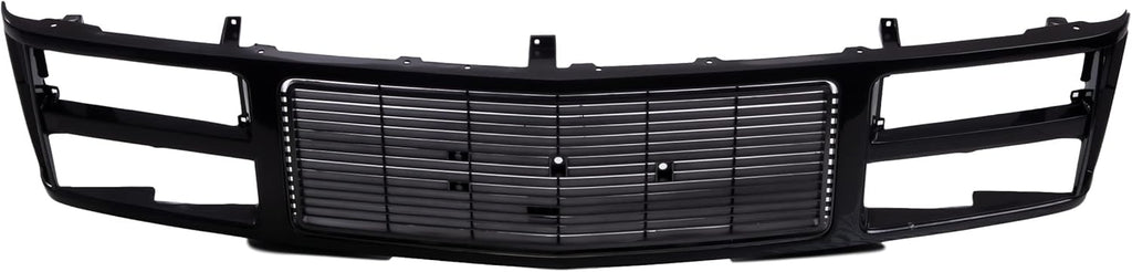 Front Black Grille Assembly Shell Insert for GMC Suburban Yukon Sierra Pickup 1988-1993 T4686