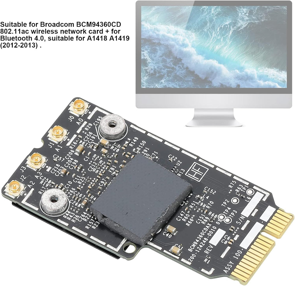 Wireless Network Card Bluetooth4.0 PCIE Mini WLAN Pack of 2 Q982