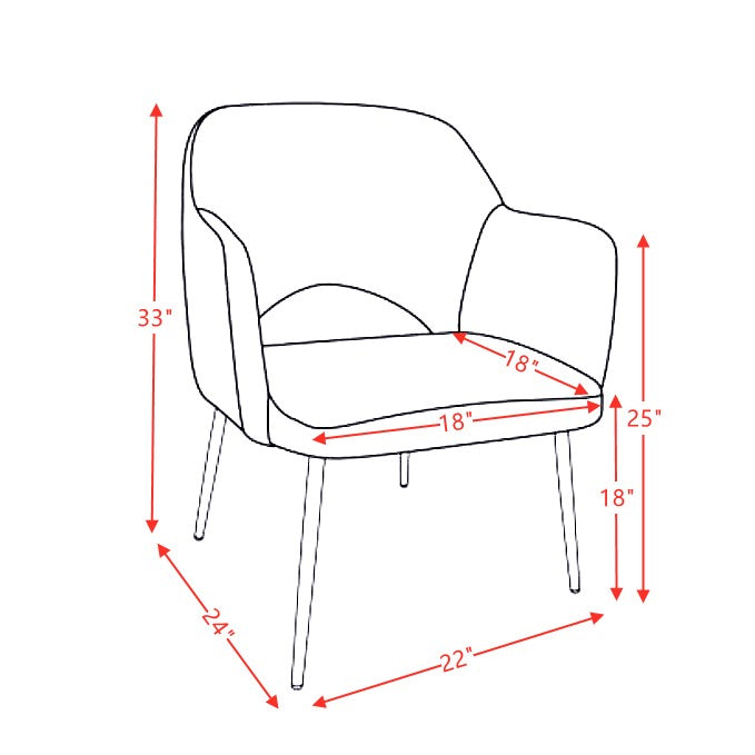 Cream Velvet Accent Chair Q4101