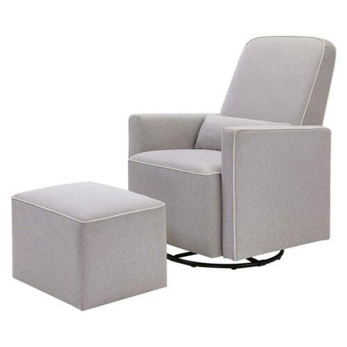 Grey Swivel Glider and Ottoman G175