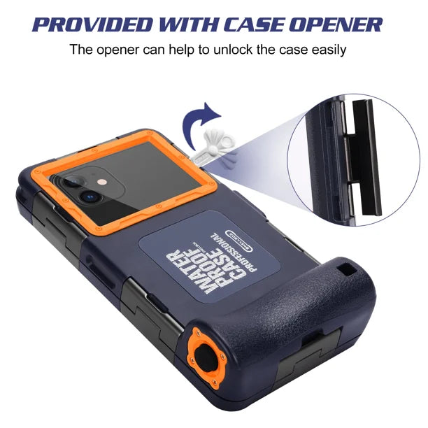 Waterproof Protective Case for Phones Up to 6.9 Inch with Lanyard S39310