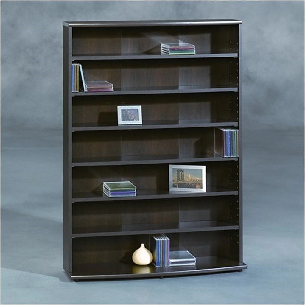 Multimedia Storage Rack in Cinnamon Cherry F14633
