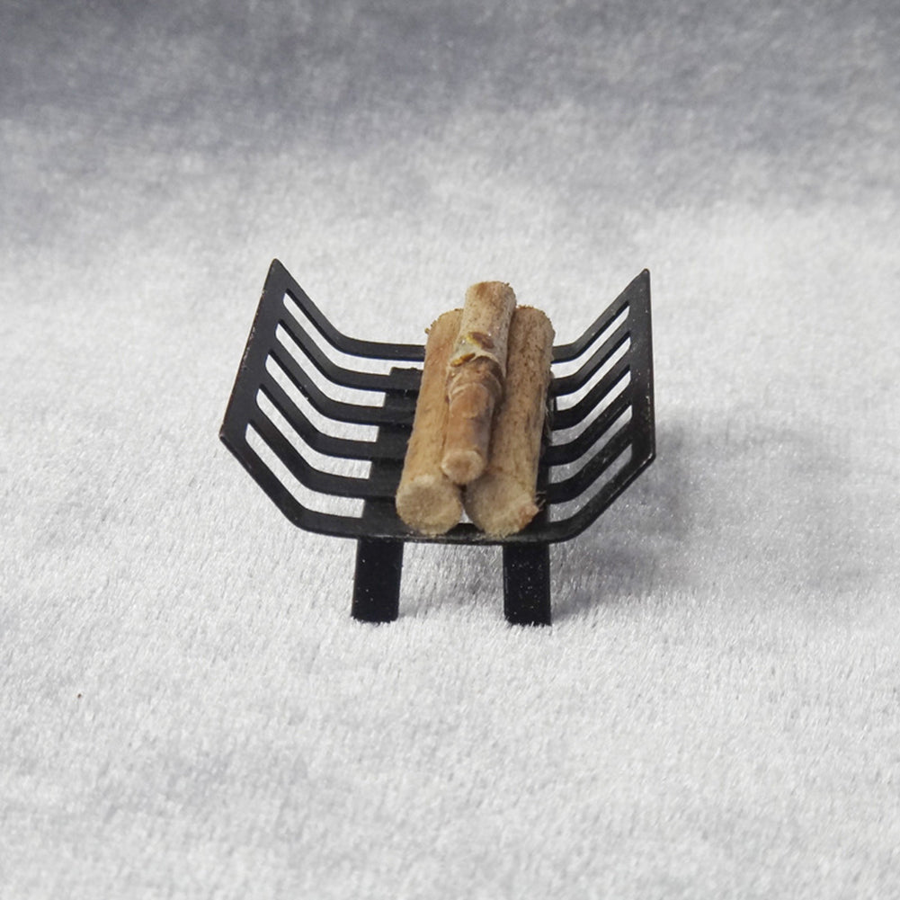 1/12 Metal Rack with Firewood Doll House Furniture Y311358