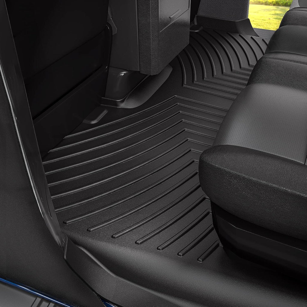 Black TPE Floor Mats Full Set Liners V281