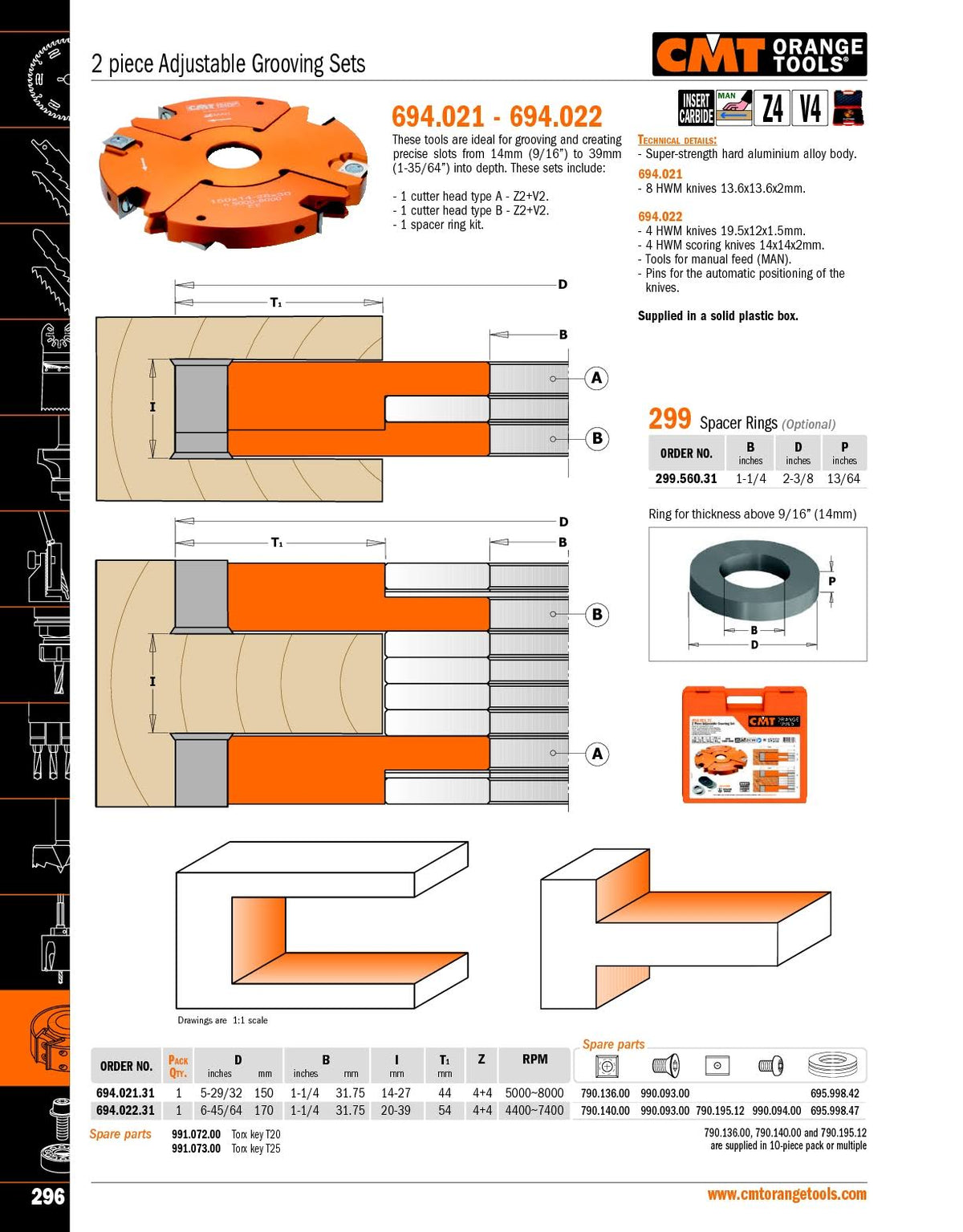 Two-Piece Adjustable Grooving Set Q136313