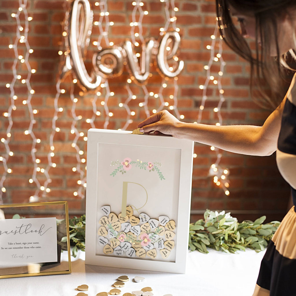 Floral Heart Drop Guestbook K818144