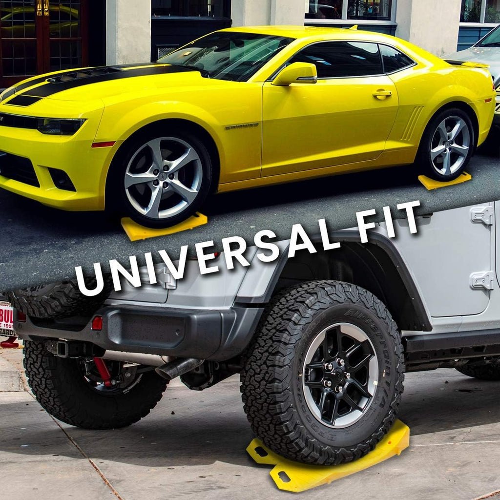 4 Piece Tire Saver Ramps Wheel Protector, Durable Plastic, Pack of 2 P928