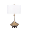 Retro 26.5 inch Grey Glass Brushed Steel Metal Table Lamp E330044