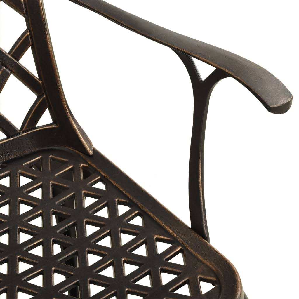 5 Piece Bistro Set Cast Aluminum Bronze A803744