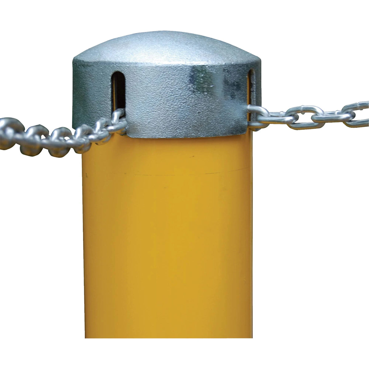Yellow Steel Pipe Bollard with Slot F9769