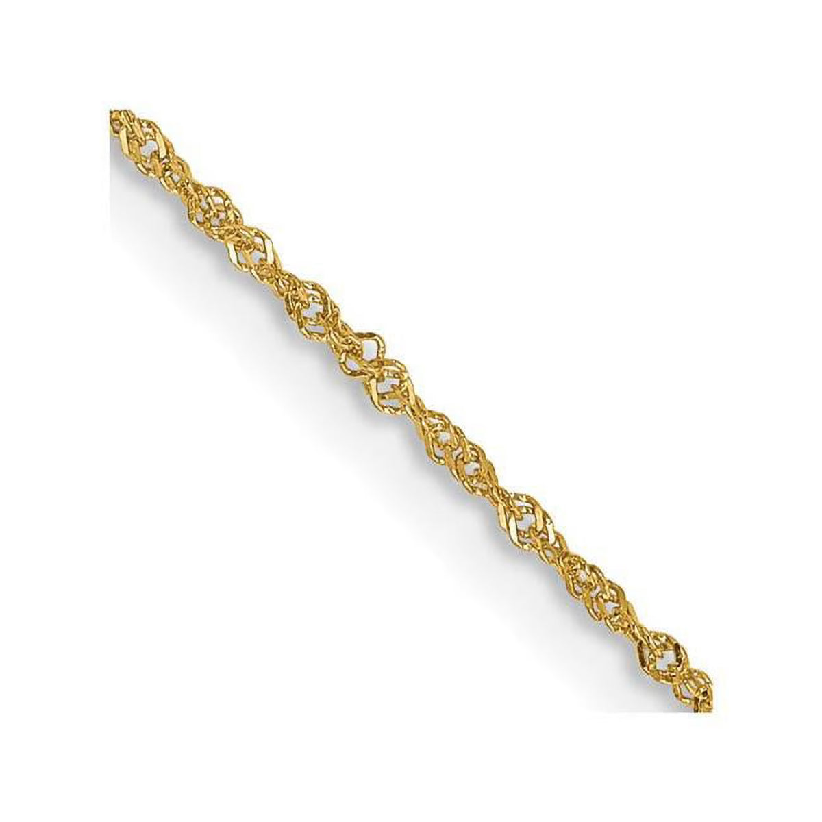 14K Yellow Gold 1 mm 24 in. Singapore Chain Y302