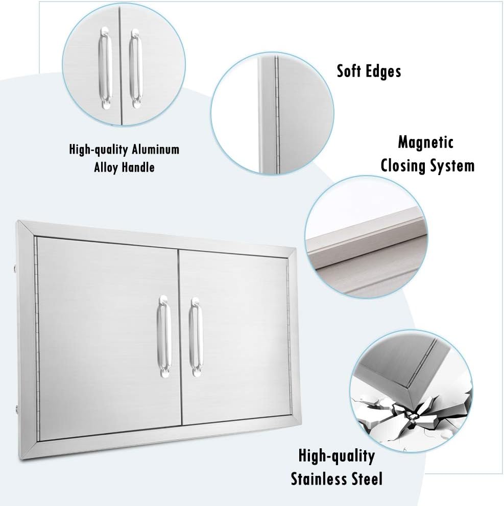 Stainless Steel Outdoor Kitchen Double Access Door C971