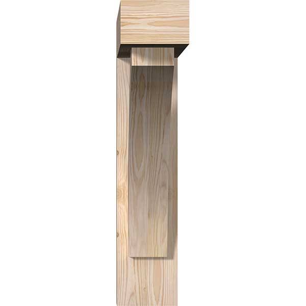5 1/2x22W x 22x22D x 26x22H Smooth Bracket with Offset Brace, Douglas Fir F770180