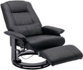 Grey PU Leather Recliner Chair with Footrest T74098