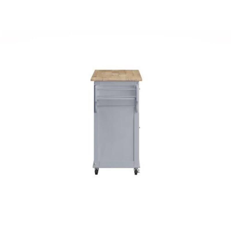 Kitchen Island Storage Cart with Natural Finish Top X6618