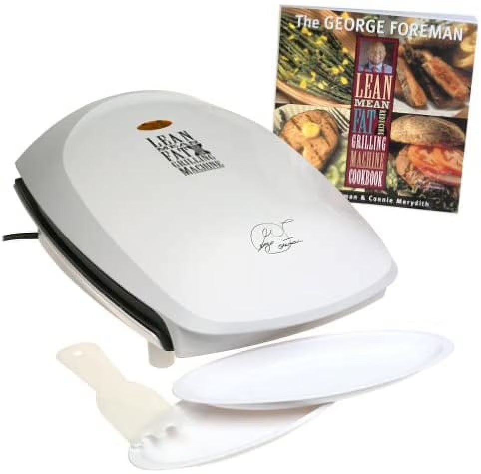 White Family Size Grill with Cookbook M3377